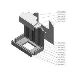 Žárobetonová komora komplet - bílá KV IMPRESSION C 3g L 74.51.37.24 